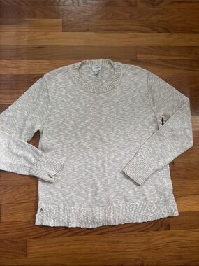 J. Crew Beige Marled Crewneck Sweater